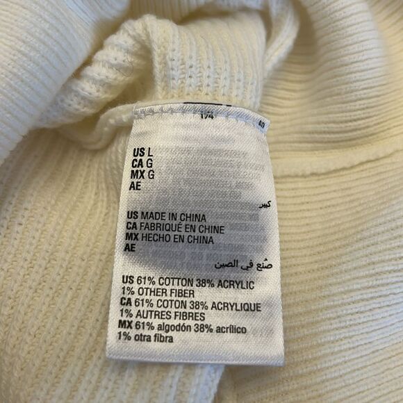 INC International Concepts washed white long sleeve tunic sweater Size L New - Picture 10 of 11